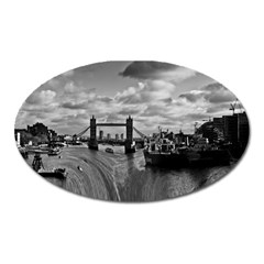 River Thames Waterfall Large Sticker Magnet (oval) by Londonimages