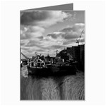 River Thames Waterfall Large Greeting Card Left