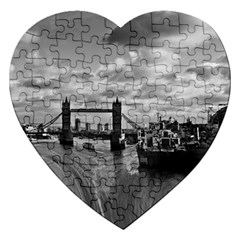 River Thames Waterfall Jigsaw Puzzle (heart) by Londonimages