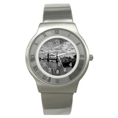 River Thames Waterfall Stainless Steel Watch (round) by Londonimages