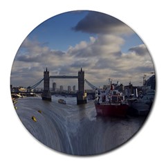 Thames Waterfall Color 8  Mouse Pad (round)