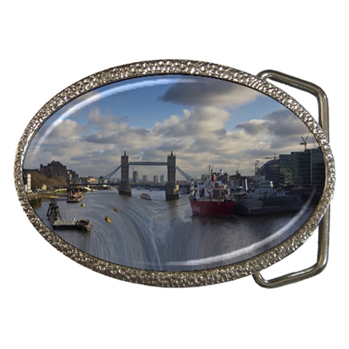 Thames Waterfall Color Belt Buckle (Oval)