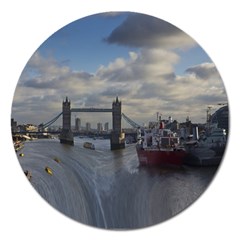 Thames Waterfall Color Extra Large Sticker Magnet (round) by Londonimages