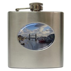 Thames Waterfall Color Hip Flask