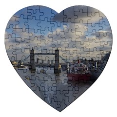 Thames Waterfall Color Jigsaw Puzzle (heart) by Londonimages