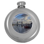 Thames Waterfall Color Hip Flask (Round) Front