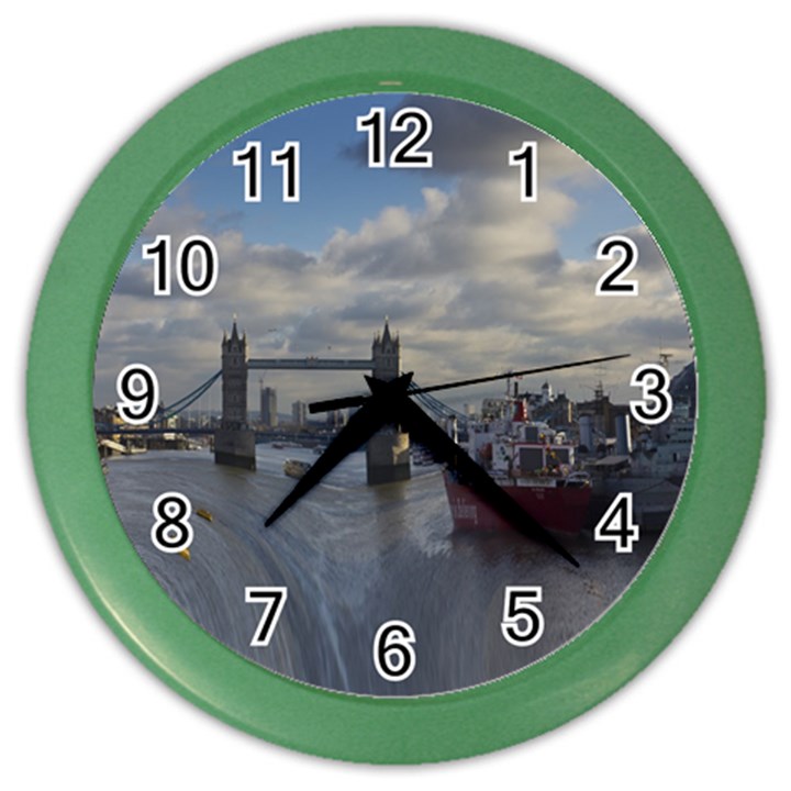 Thames Waterfall Color Colored Wall Clock