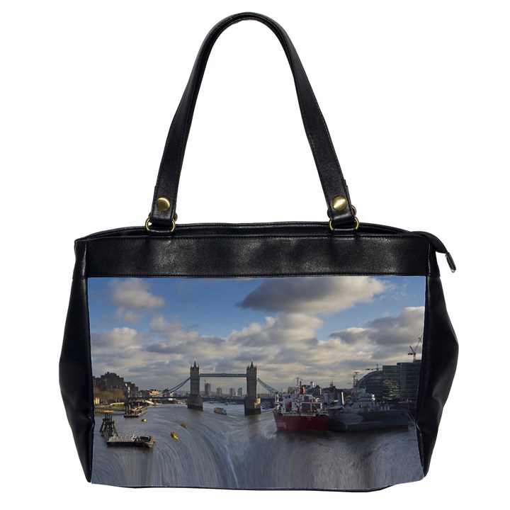 Thames Waterfall Color Twin-sided Oversized Handbag