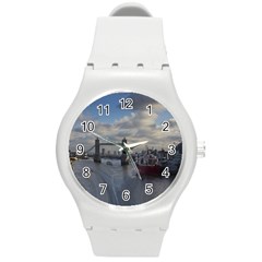 Thames Waterfall Color Round Plastic Sport Watch Medium by Londonimages