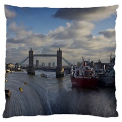 Thames Waterfall Color Large Cushion Case (one Side)