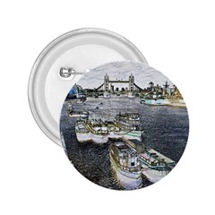 River Thames Art Regular Button (round)