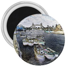 River Thames Art Large Magnet (round) by Londonimages