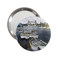 River Thames Art Handbag Mirror