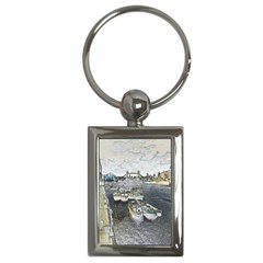 River Thames Art Key Chain (rectangle) by Londonimages