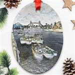 River Thames Art Oval Ornament (Two Sides) Front