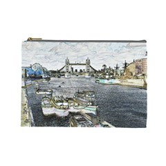 River Thames Art Large Makeup Purse by Londonimages