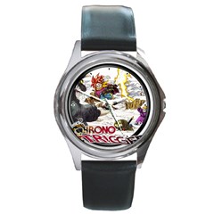 Chrono Trigger A1 By Dj Fahr-d3gx2x8 Black Leather Watch (round) by korpsxes