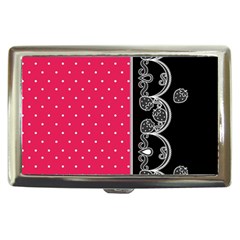 Lace Dots With Black Pink Cigarette Money Case