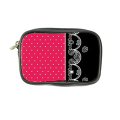 Lace Dots With Black Pink Coin Purse by strawberrymilk