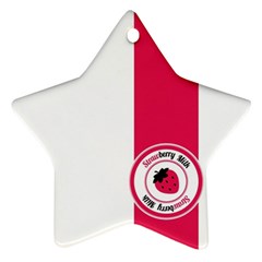 Brand Ribbon Pink With White Ornament (star)