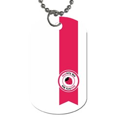 Brand Ribbon Pink With White Dog Tag (one Side) by strawberrymilk