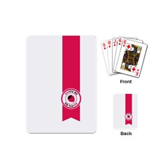 Brand Ribbon Pink With White Playing Cards (mini)