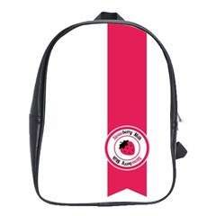 Brand Ribbon Pink With White School Bag (xl) by strawberrymilk