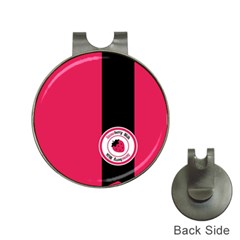 Brand Ribbon Black With Pink Golf Ball Marker Hat Clip