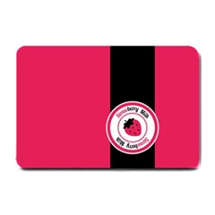 Brand Ribbon Black With Pink Small Doormat by strawberrymilk