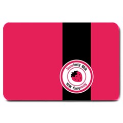 Brand Ribbon Black With Pink Large Doormat