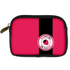 Brand Ribbon Black With Pink Digital Camera Leather Case by strawberrymilk