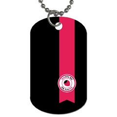 Brand Ribbon Pink With Black Dog Tag (two Sides) by strawberrymilk