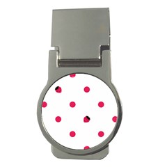 Strawberry Dots Pink Money Clip (round) by strawberrymilk