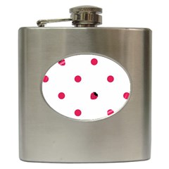 Strawberry Dots Pink Hip Flask (6 Oz) by strawberrymilk