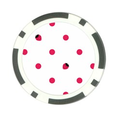 Strawberry Dots Pink Poker Chip Card Guard