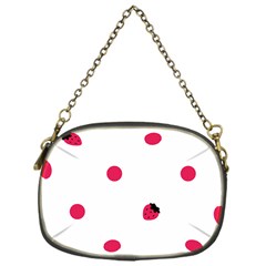 Strawberry Dots Pink Chain Purse (one Side)