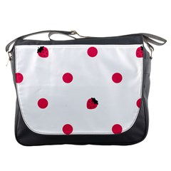 Strawberry Dots Pink Messenger Bag by strawberrymilk