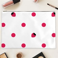 Strawberry Dots Pink Cosmetic Bag (xxl)