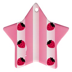 Strawberry Cream Cake Ornament (star)