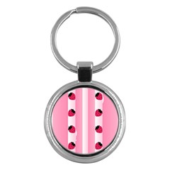 Strawberry Cream Cake Key Chain (round)