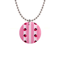 Strawberry Cream Cake 1  Button Necklace