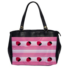 Strawberry Cream Cake Oversize Office Handbag (one Side)