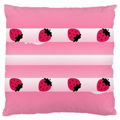 Strawberry Cream Cake Large Cushion Case (one Side)