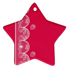 Strawberry Lace White With Pink Ornament (star) by strawberrymilk