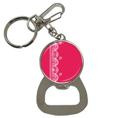 Strawberry Lace White With Pink Bottle Opener Key Chain