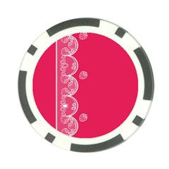 Strawberry Lace White With Pink Poker Chip Card Guard