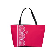 Strawberry Lace White With Pink Classic Shoulder Handbag