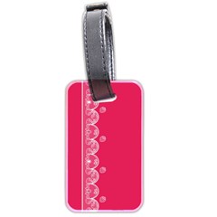 Strawberry Lace White With Pink Luggage Tag (two Sides)