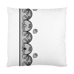 Lace White Dots White With Black Cushion Case (two Sides) by strawberrymilk