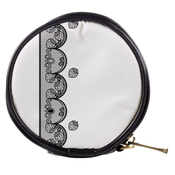 Lace White Dots White With Black Mini Makeup Bag